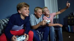 garage converted to game room for kids in summer